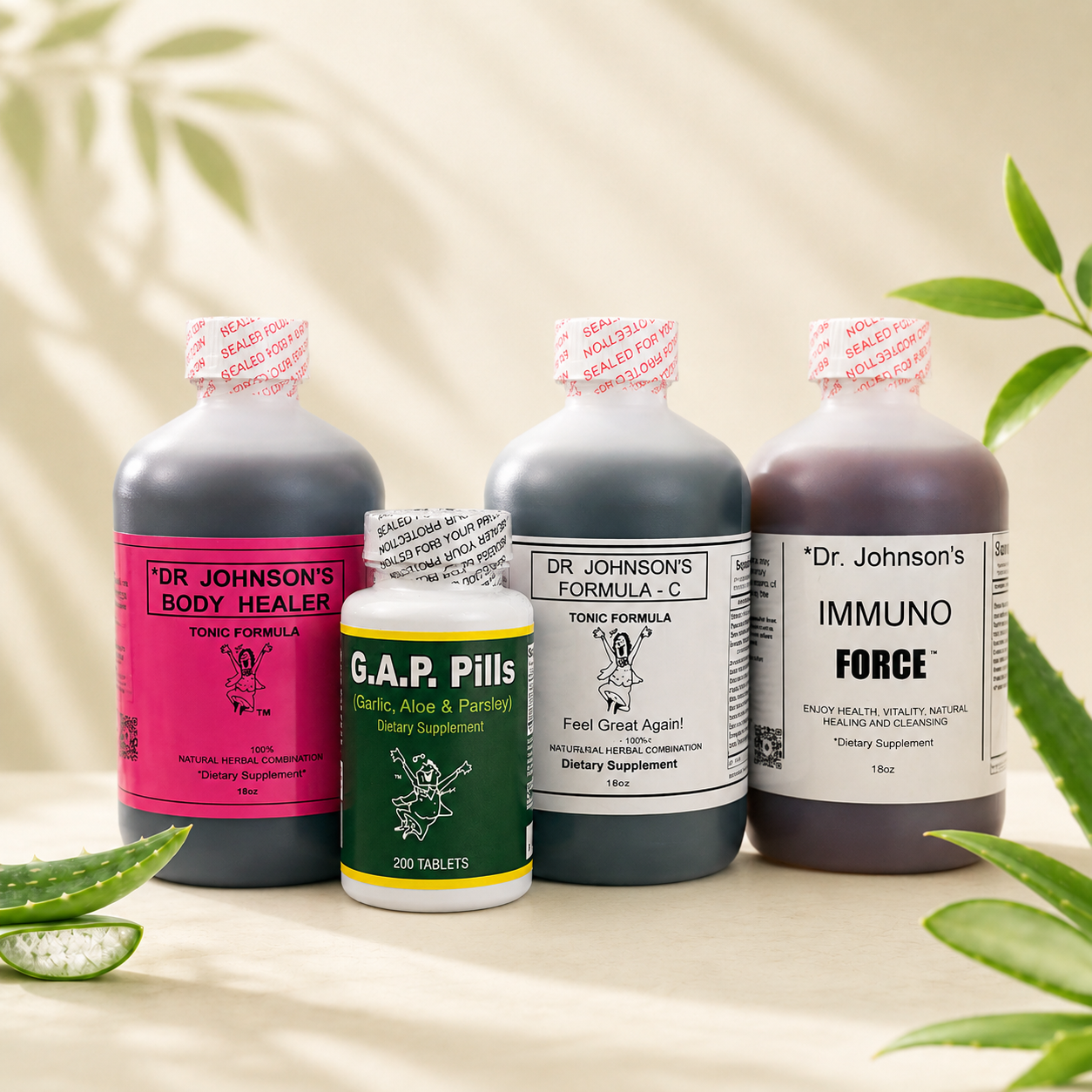 Aloe Heals Reset Plan with G.A.P. Pills, Body Healer, Immuno Force, and Formula C
